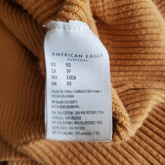 AMERICAN EAGLE | Button Down Striped Sleeve Sweater - Picture 9 of 9